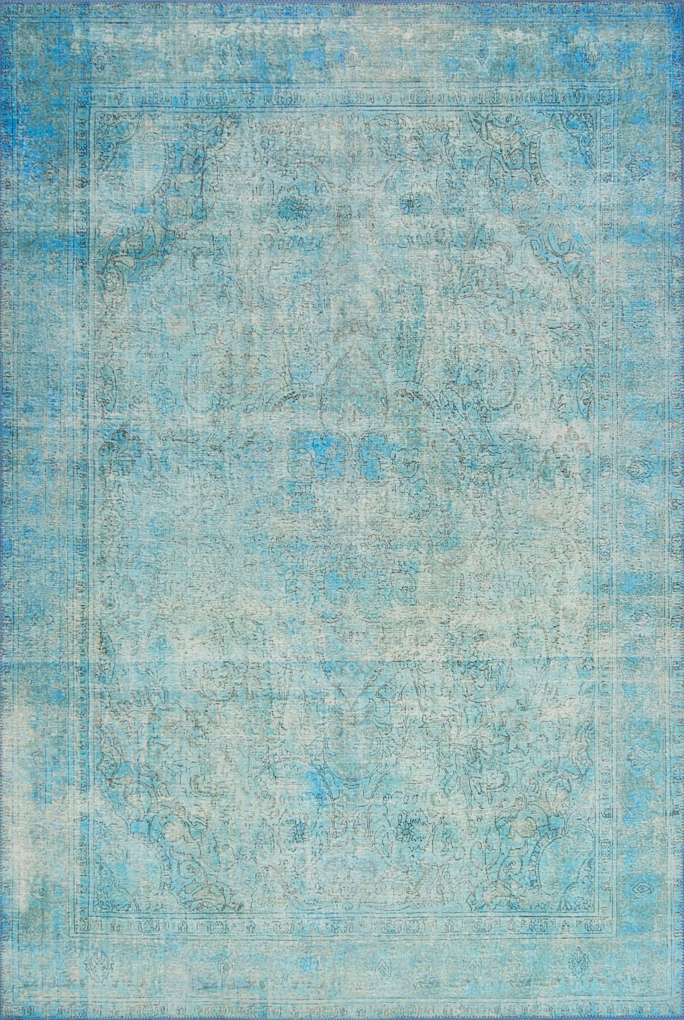 Loren Collection Lq-08 Aqua - 7'-6'' X 9'-6''