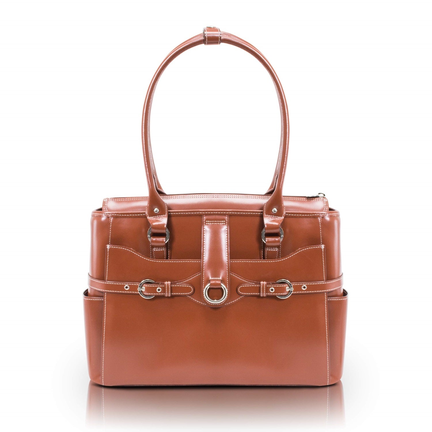 W Series | Willow Springs | 15'' Leather Ladies' Laptop Briefcase - Brown