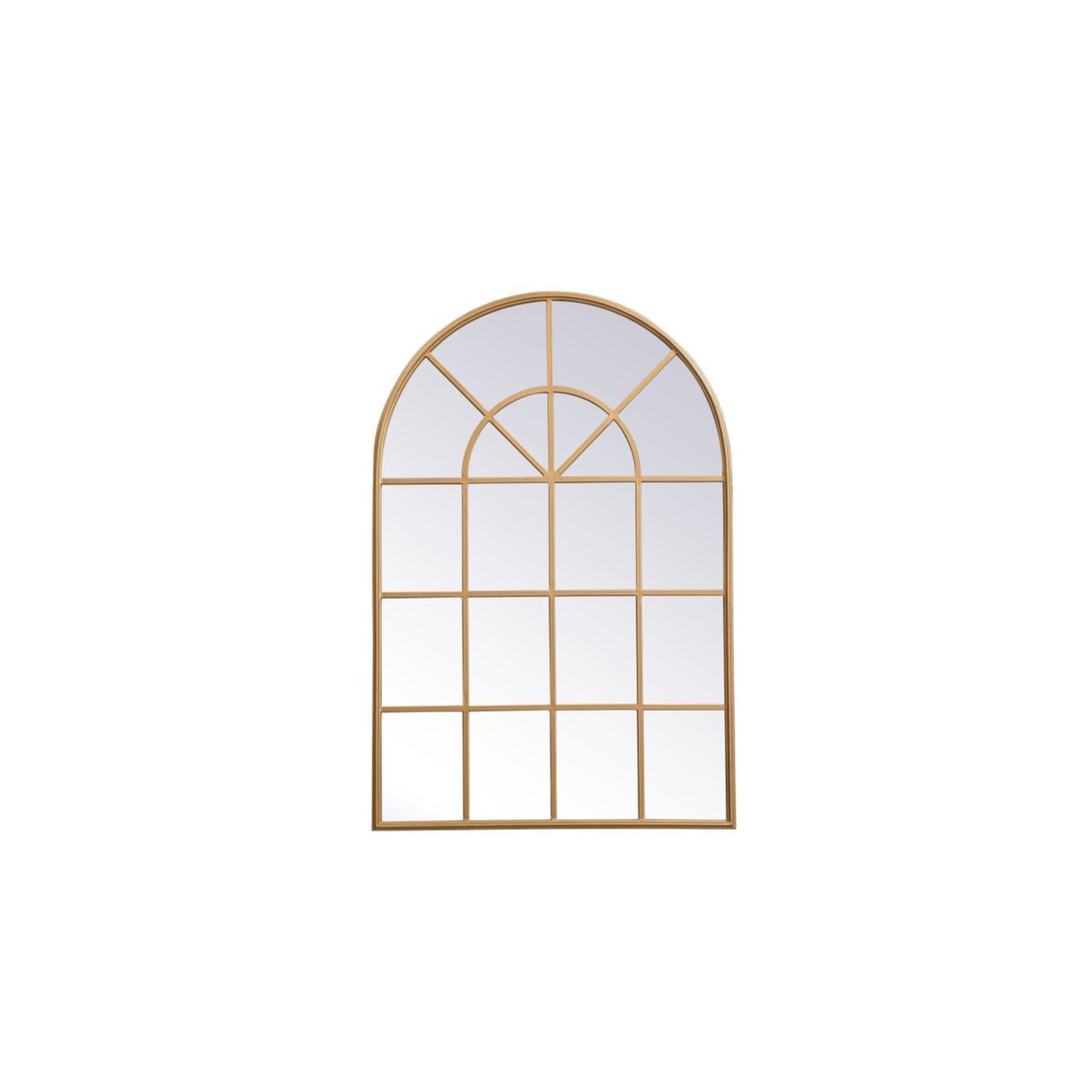 Metal Frame Rectangle Mirror 14X28 Inch In In Brass