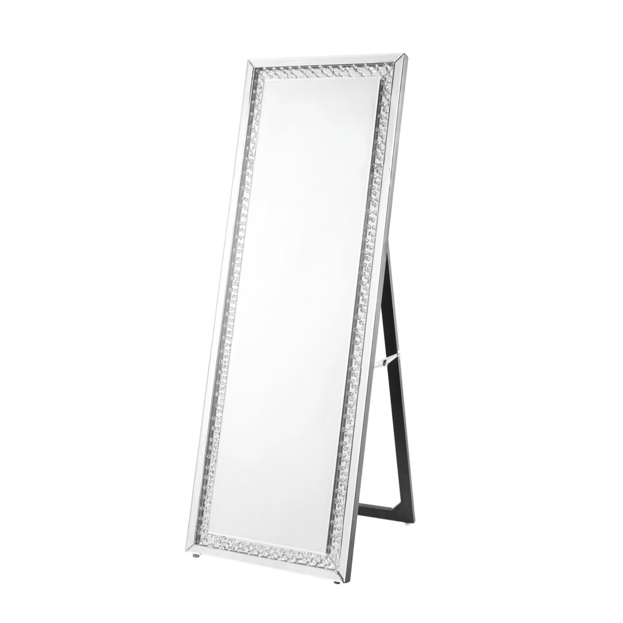 Sparkle 22 In. Contemporary Standing Full Length Mirror In Clear