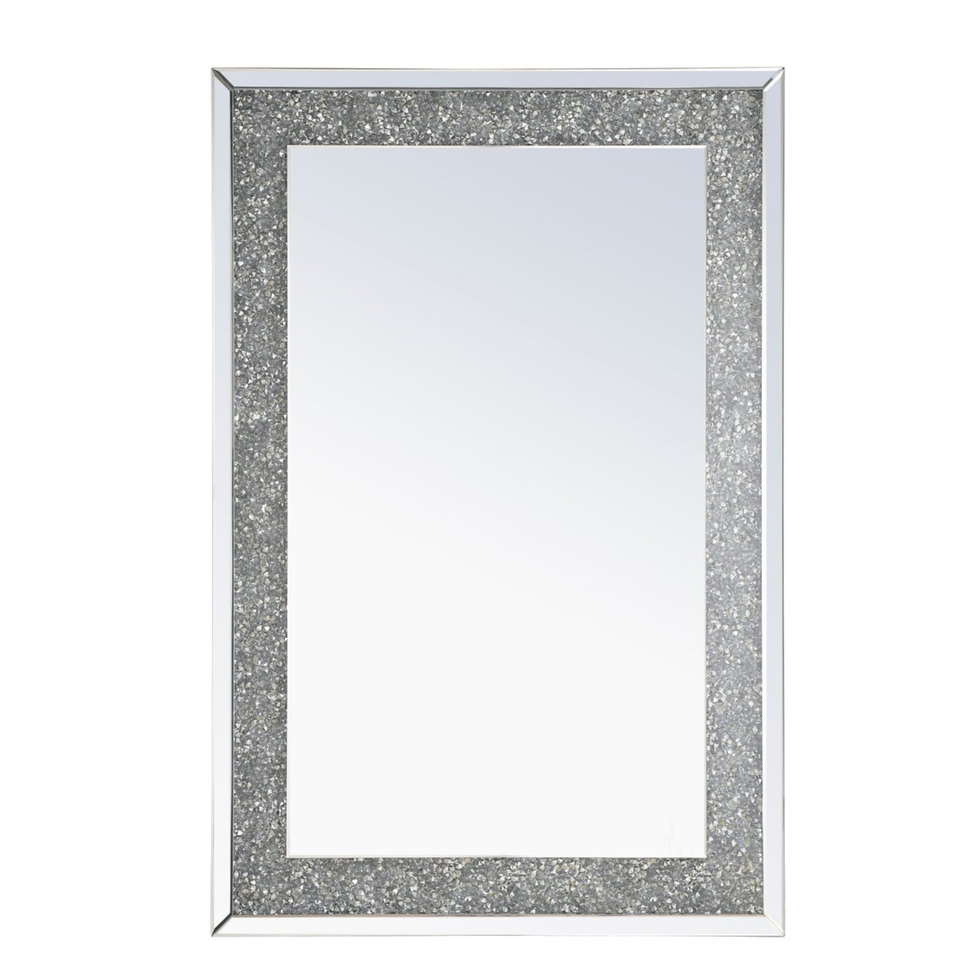 31.5 Inch Rectangle Crystal Mirror In Clear Finish