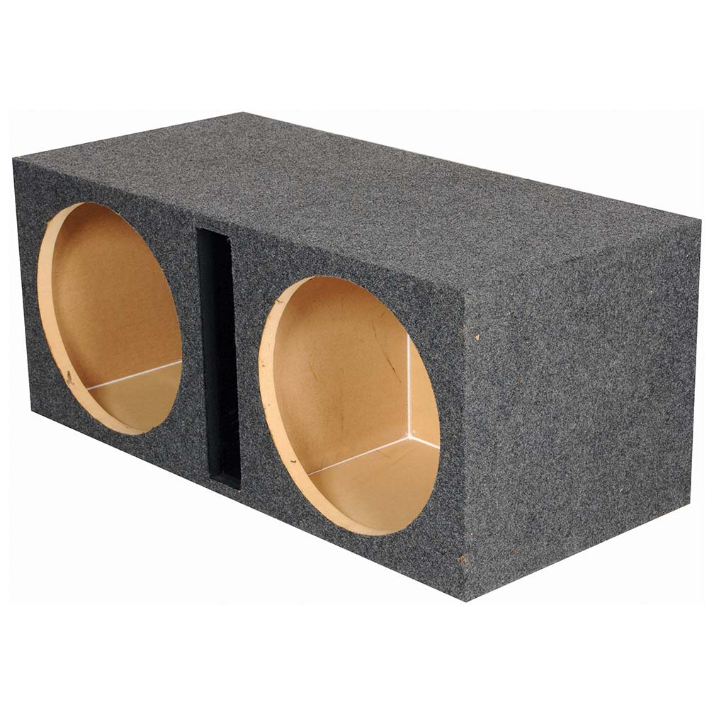Qpower 2 Hole 15'' Vented Woofer Box With 1'' Mdf Face
