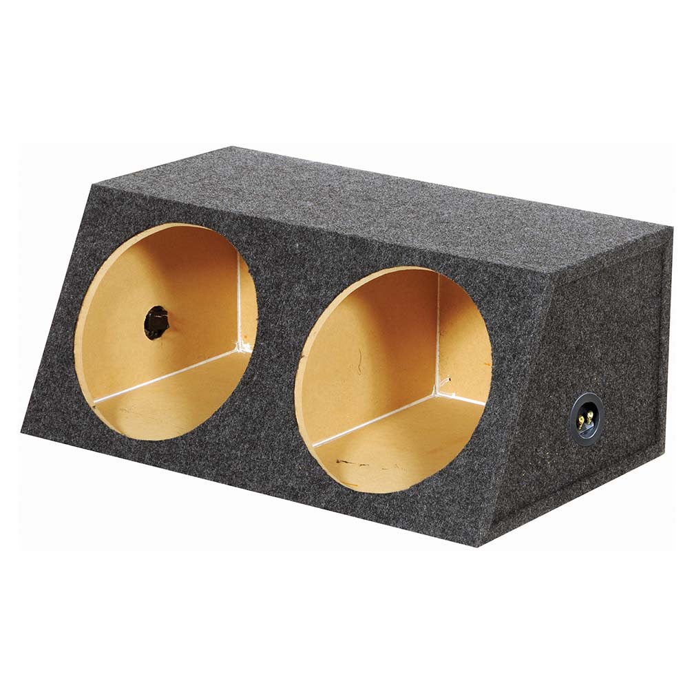 Qpower (2) 15'' Heavy Duty Angled Woofer Box - 1'' Mdf Construciton