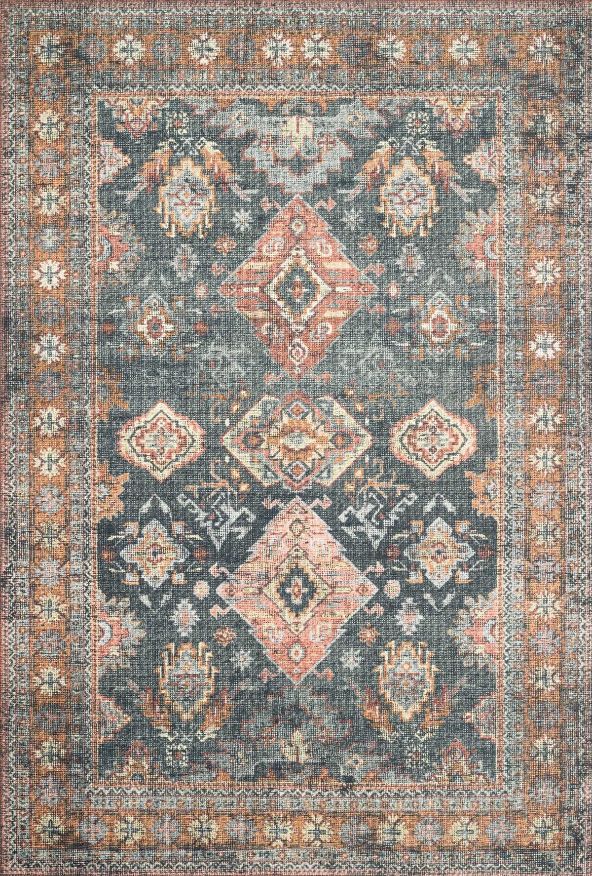 Skye 5'-0'' X 7'-6'' Rug, Sea / Rust