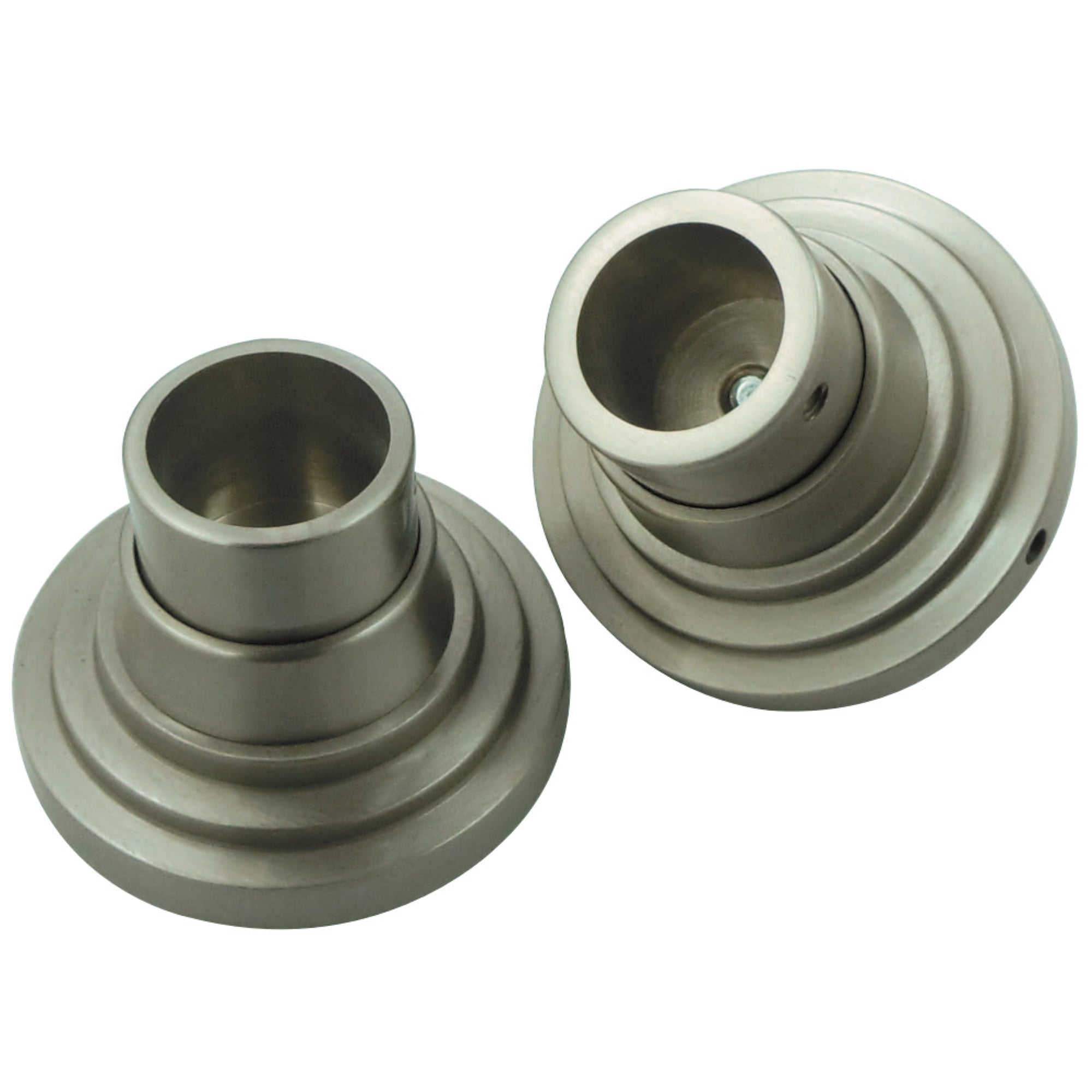 Kingston Brass Srp2718 Brass Shower Rod Base For Milano Straight Or Tension Shower Rod, Brushed Nickel