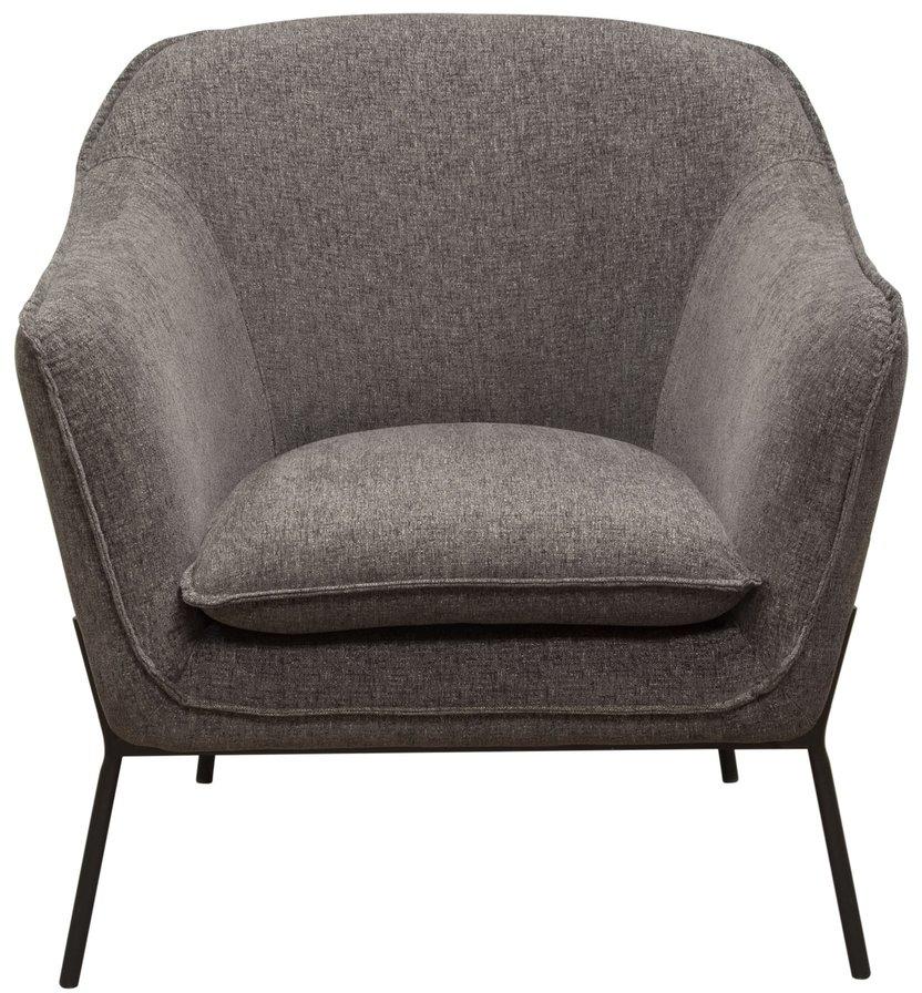 Status Accent Chair In Grey Fabric With Metal Leg By Diamond Sofa