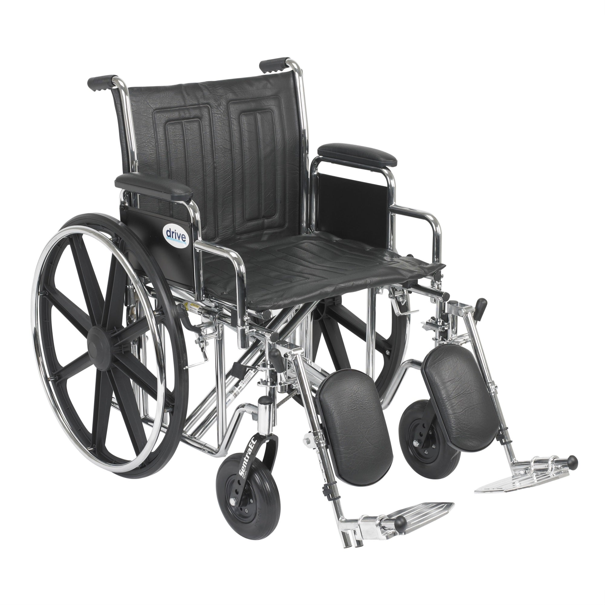 Sentra Ec Heavy Duty Wheelchair, Detachable Desk Arms, Elevating Leg Rests, 20'' Seat