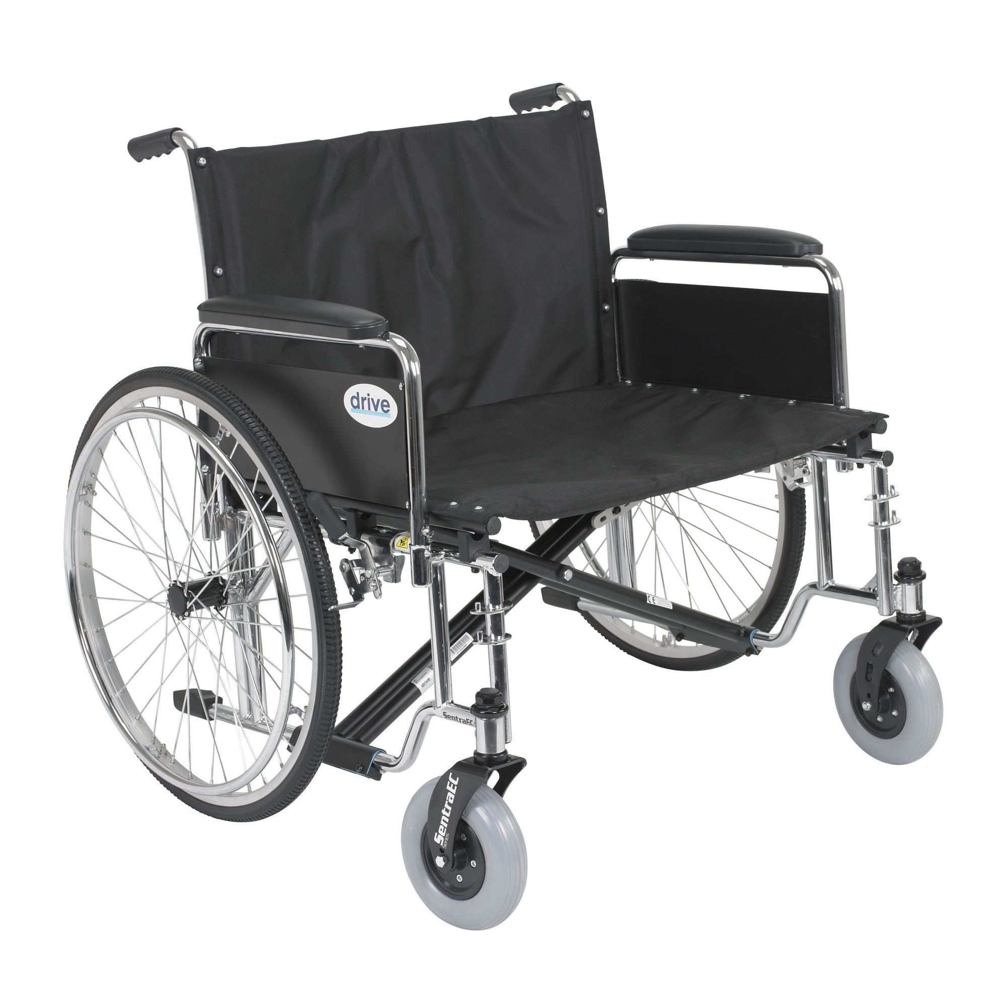 Sentra Ec Heavy Duty Extra Wide Wheelchair, Detachable Full Arms, 28'' Seat
