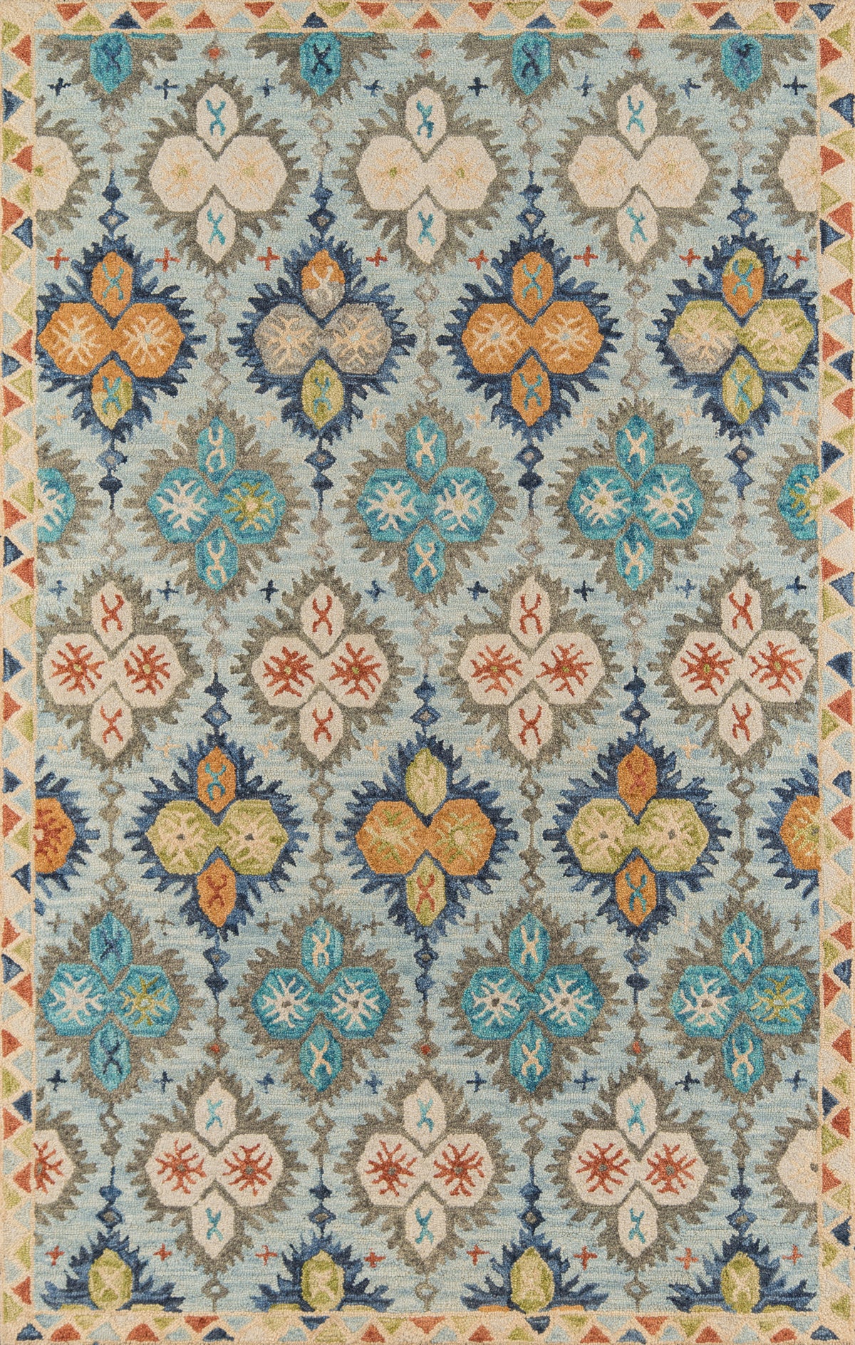 Momeni Tangier Tan17 Blue  2' X 3'