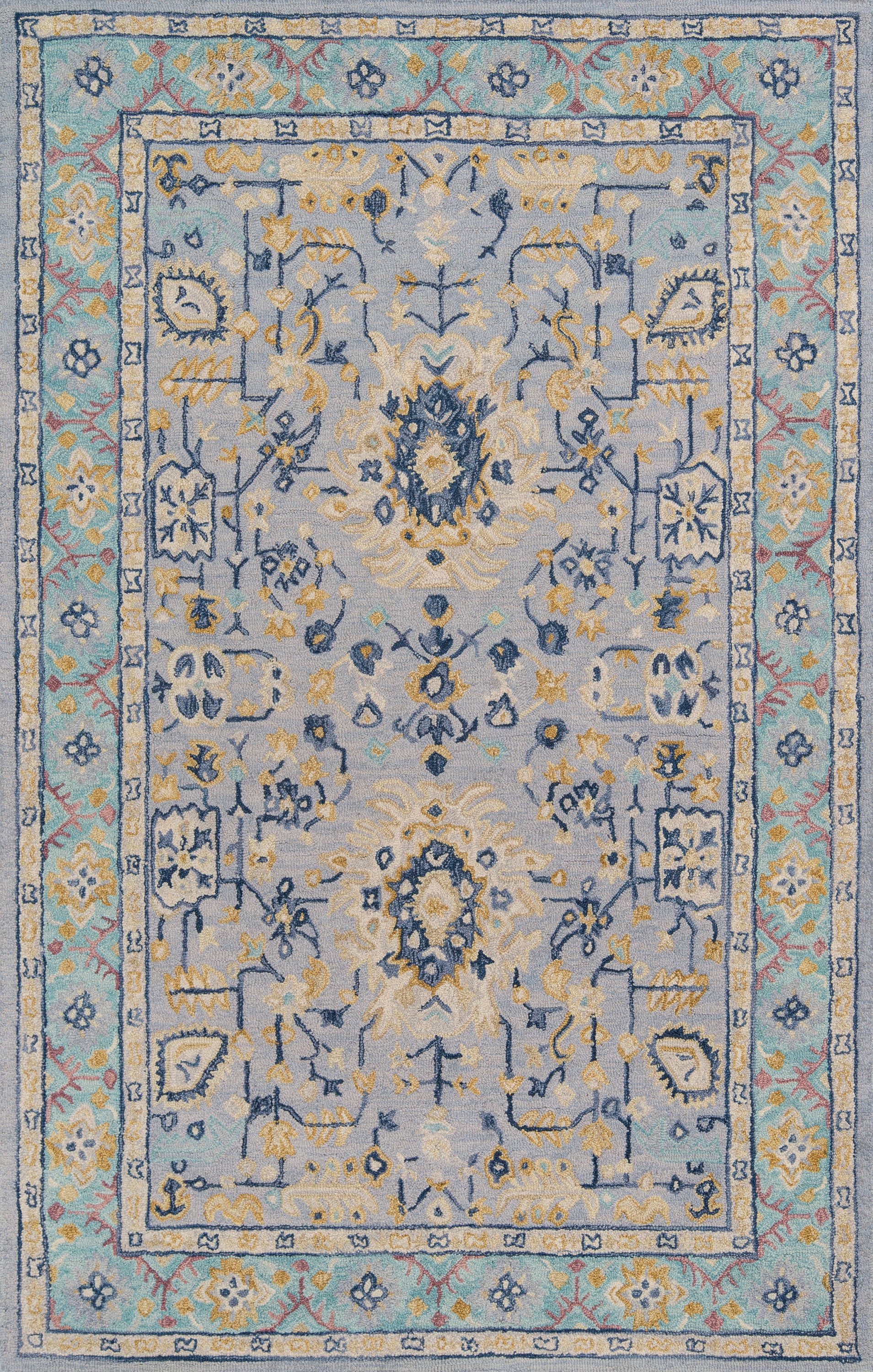 Momeni Tangier Tan30 Blue  5' X 8'
