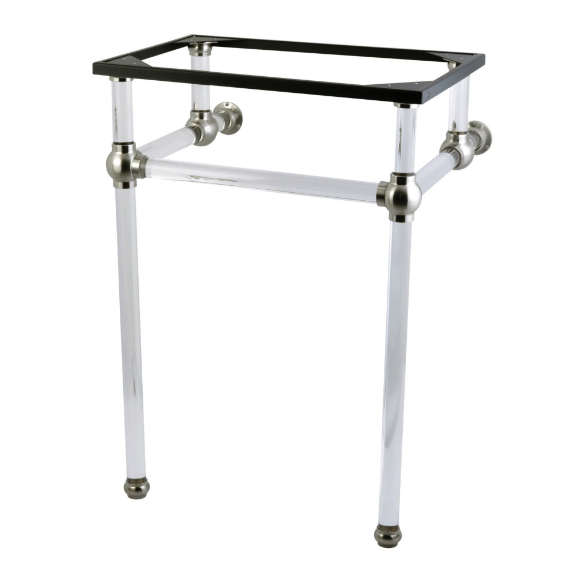 Kingston Brass Vah282033Sn Templeton 24-Inch X 20-3/8-Inch X 33-3/16-Inch Acrylic Console Sink Legs, Brushed Nickel