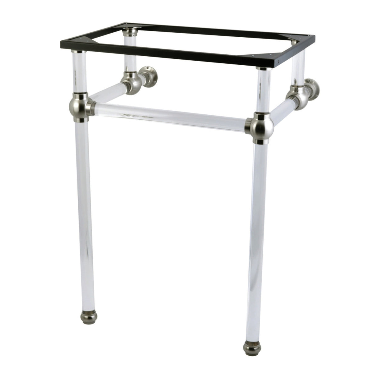 Kingston Brass Vah282033Sn Templeton 24-Inch X 20-3/8-Inch X 33-3/16-Inch Acrylic Console Sink Legs, Brushed Nickel