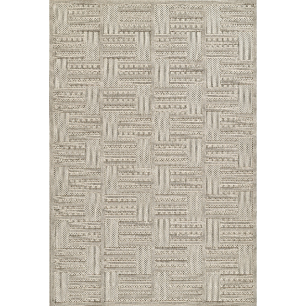 Momeni Vines Collection Indoor And Outdoor Beige Area Rug, 5'3'' X 7'6'' Sized Mat For Living Room, Bedroom, Hallways, And Home 