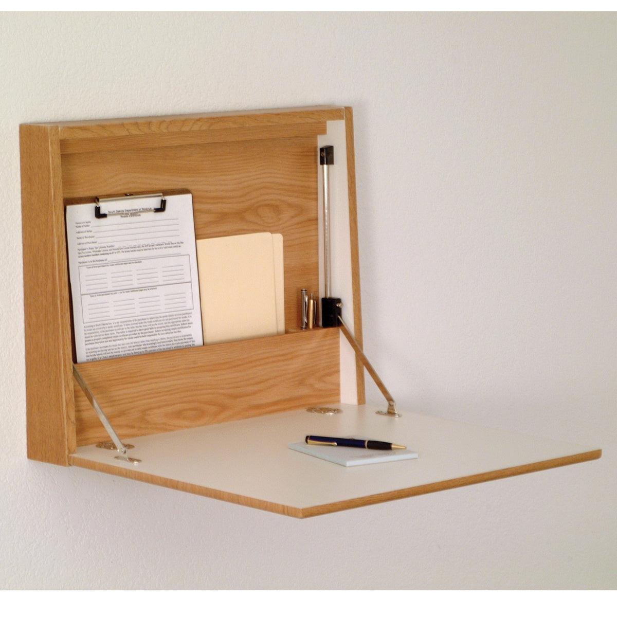 Wooden Mallet Wall Desk/Laptop Workstation, Oak