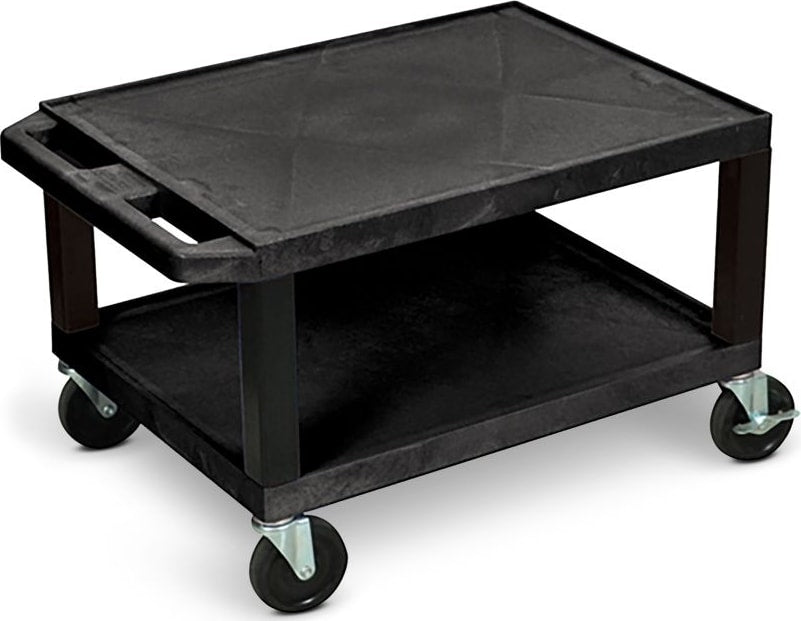 H.Wilson Tuffy Black 2 Shelf Av Cart