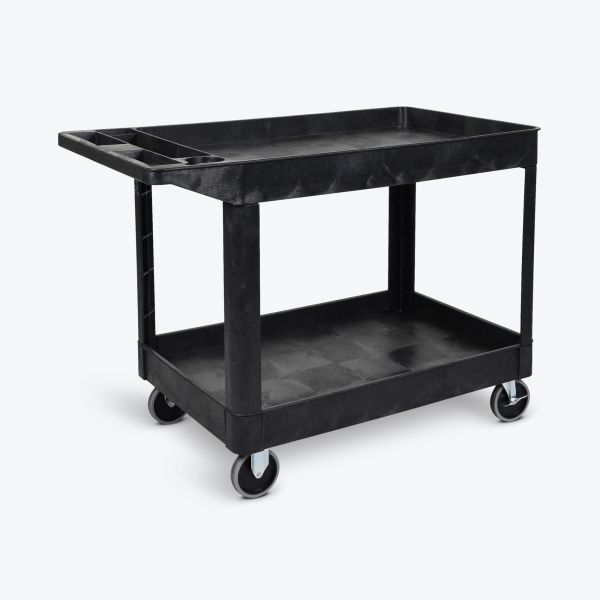 Luxor Xlc11-B Two Shelf Heavy-Duty Utility Cart